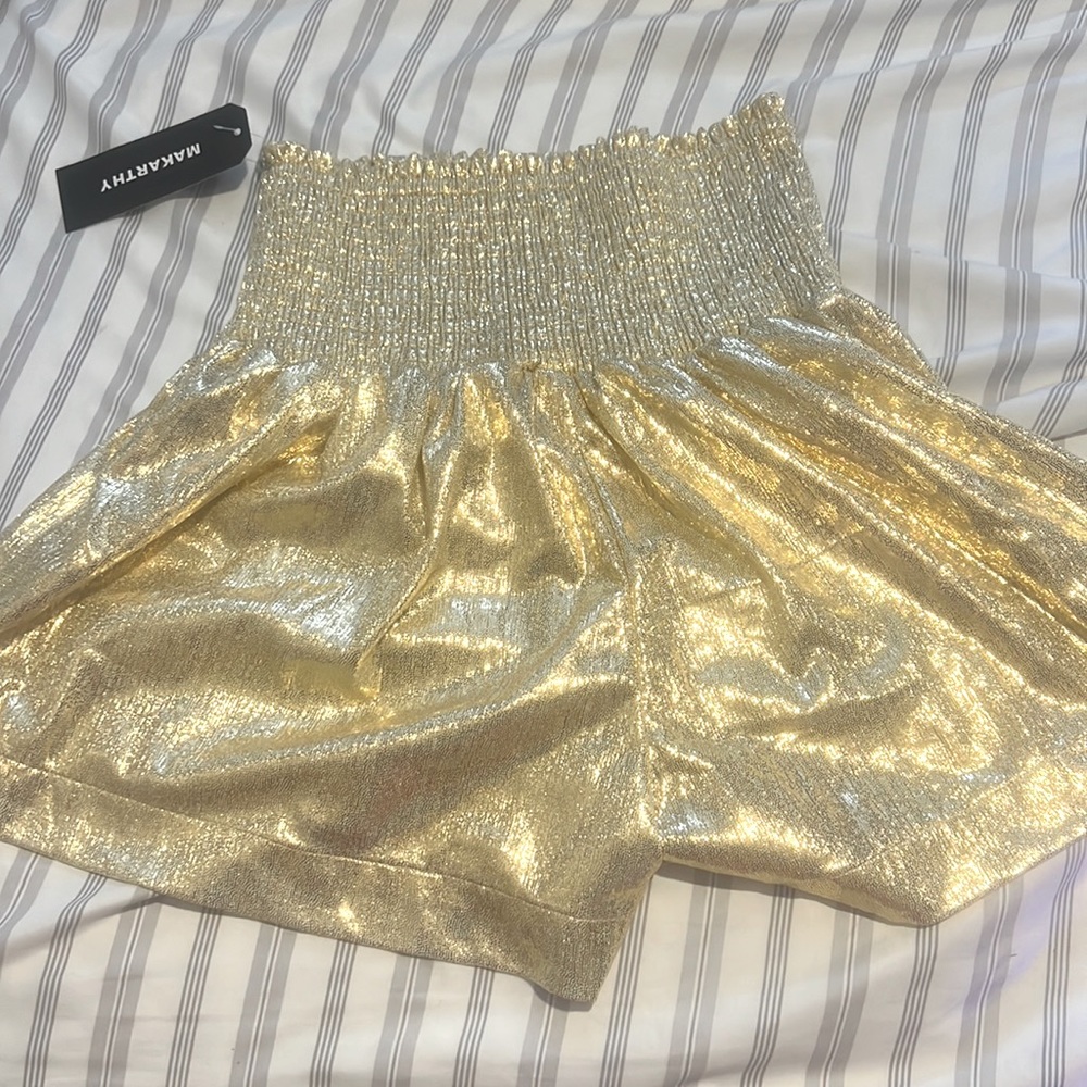 brand new flashy gold shorts